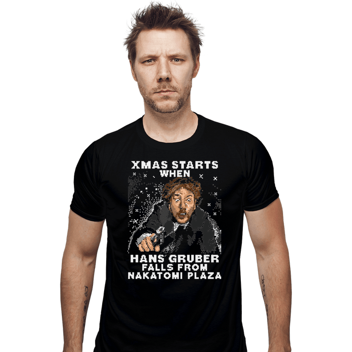 Shirts Fitted Shirts, Mens / Small / Black Hans Gruber Ugly Sweater