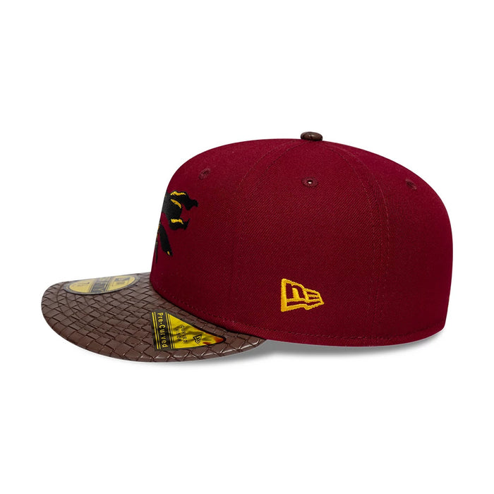 Pictured is this Harry Potter Quidditch 59FIFTY Fitted cap in dark red & brown. 6