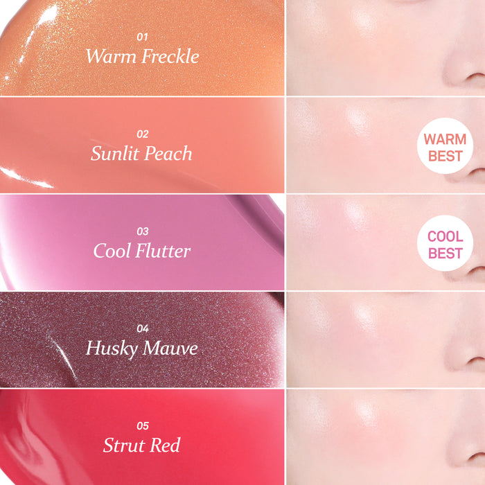 Hince Raw Dewy Liquid Cheek LC003 Cool Flutter