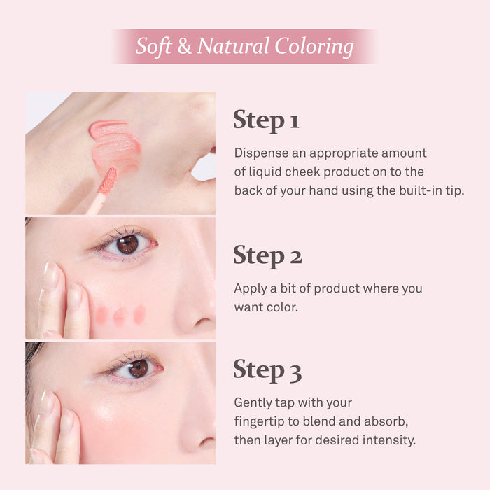 Hince Raw Dewy Liquid Cheek LC003 Cool Flutter