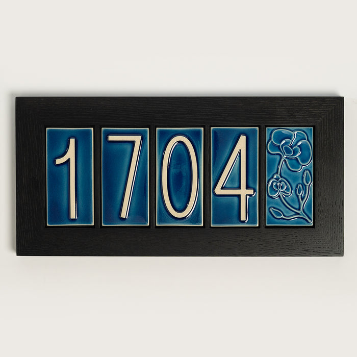 House Number Spacer Tile, Emerald Isle Orchid