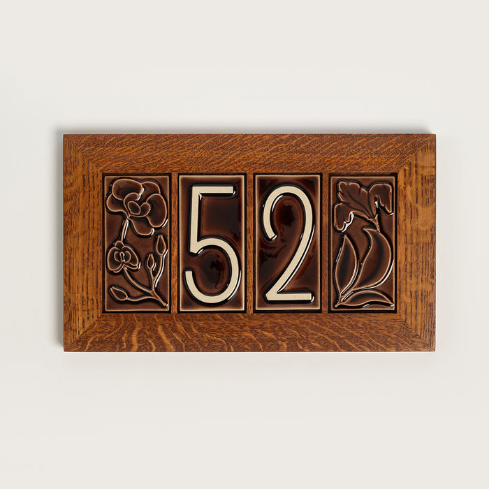 House Number Spacer Tile, Emerald Isle Orchid