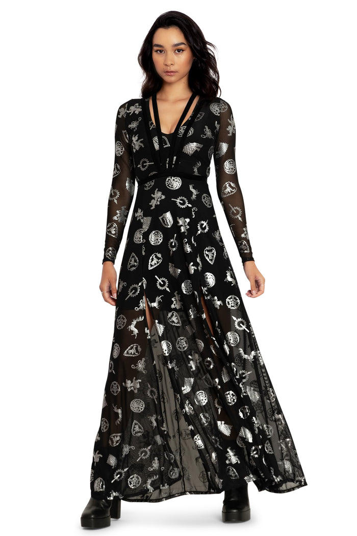 BlackMilk Clothing x Warner Brothers Game of Thrones - House Sigils Spellcaster Dress- Warner Bros. Merchandise - Collaboration apparel - Licenced.