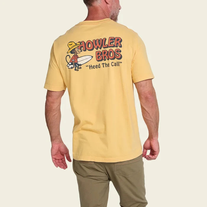 Howler Brothers Cotton T-Shirt - El Monito Surfs : Rattan