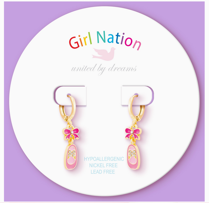 Huggie Earrings - Ballet Slippers