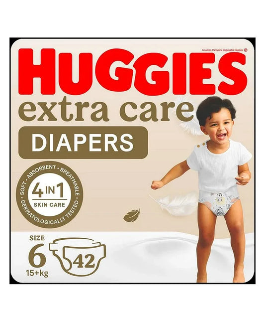 Huggies Extra Care Diapers Jumbo Pack Size 6 - 42 Pieces