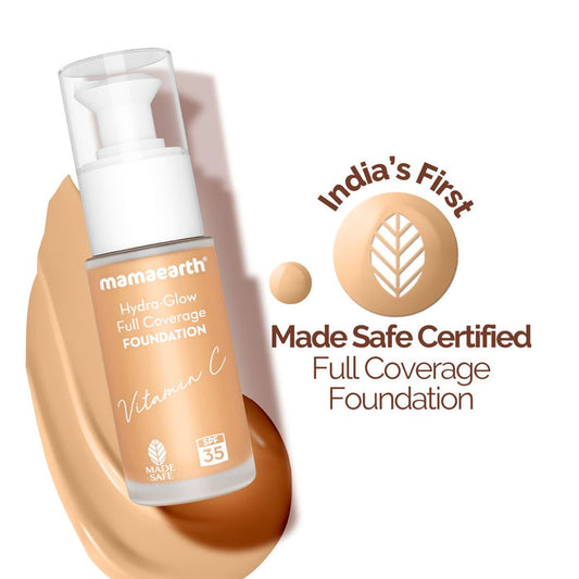 Hydra-Glow Full Coverage Foundation With Vitamin C & Turmeric - 30 ml | Crème Glow