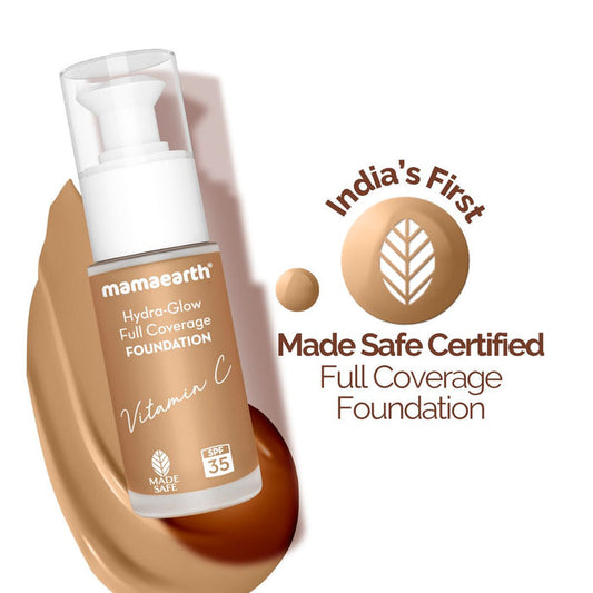 Hydra-Glow Full Coverage Foundation With Vitamin C & Turmeric - 30 ml | Nude Glow