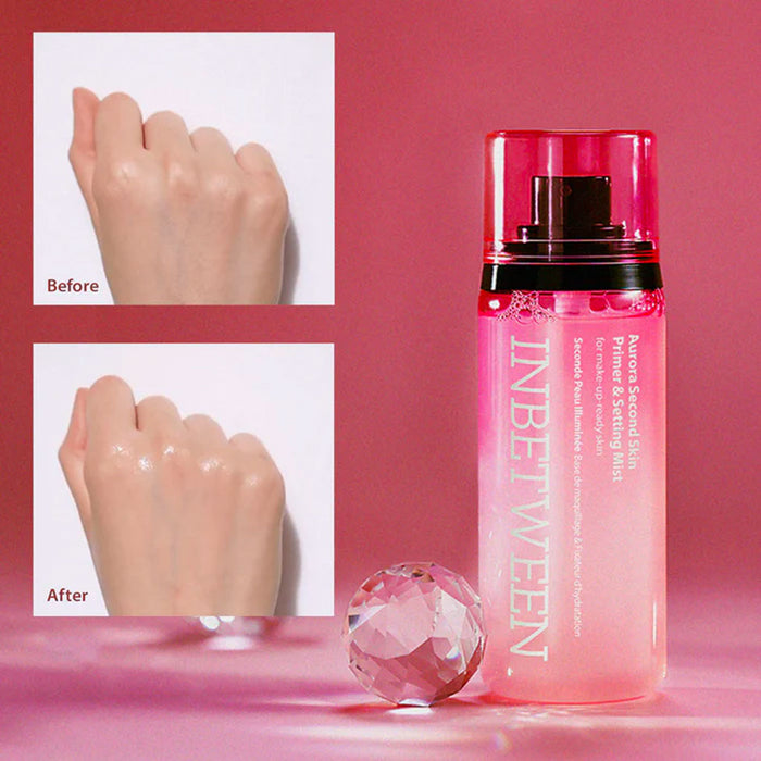 Blithe Inbetween Aurora Second Skin Primer Setting Mist Nudie Glow