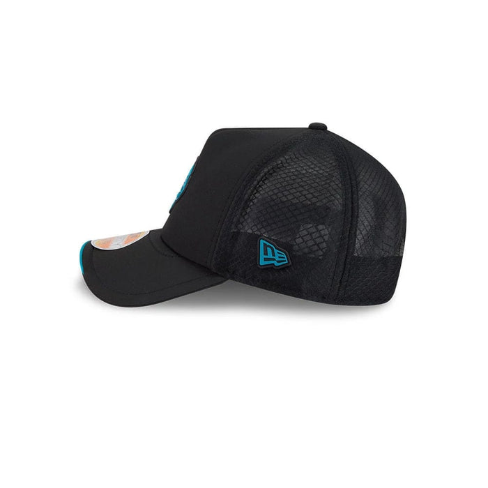 Pictured is this NFL Sideline 2026 Jacksonville Jaguars 9FORTY Apex cap in black. 5