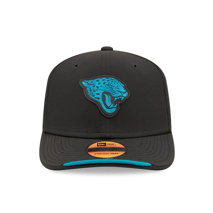 Pictured is this NFL Sideline 2026 Jacksonville Jaguars 9SEVENTY Stretch Snap cap in black. 2