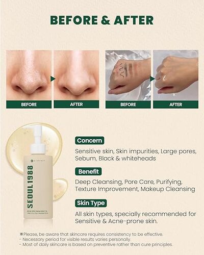 K-Secret Seoul 1988 Cleansing Oil Pone Cica1% Probiotics 200ml