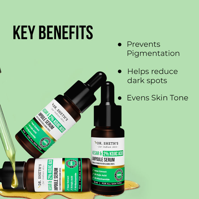 Kesar and 2% Kojic Acid Ampoule Serum - 10ml