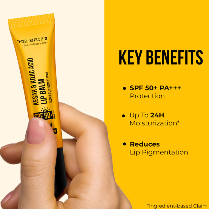 Kesar & Kojic Acid Lip Balm - 10g