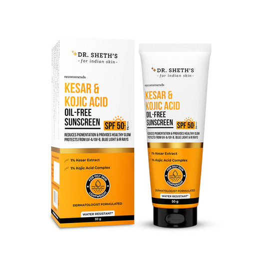 Kesar & Kojic Acid Oil Free Sunscreen - 50g In-Vivo Tested SPF 50+ PA ++++