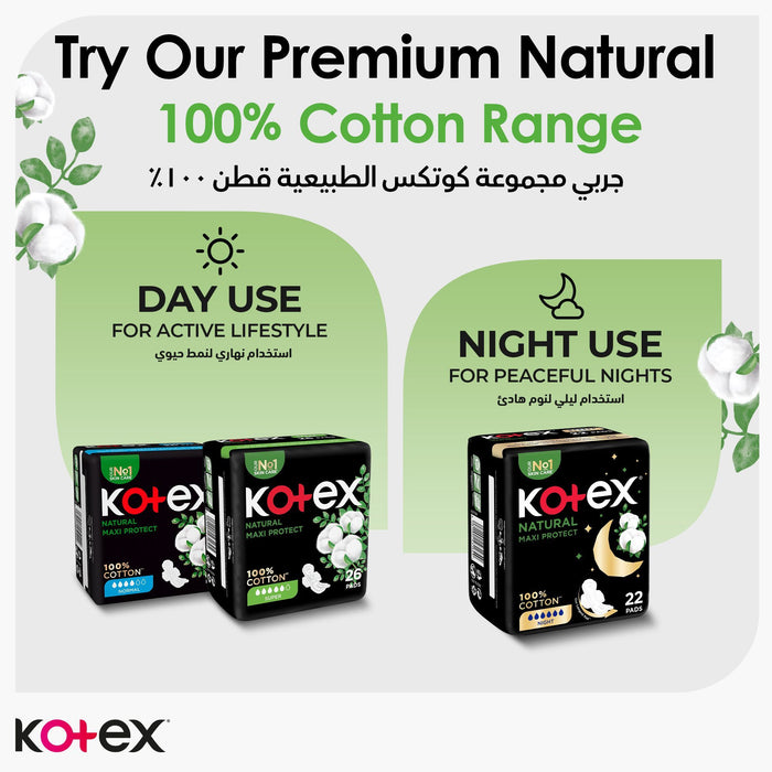 Kotex Soft Super Maxi Protect Sanitary Pads Value Pack, 30 Pieces