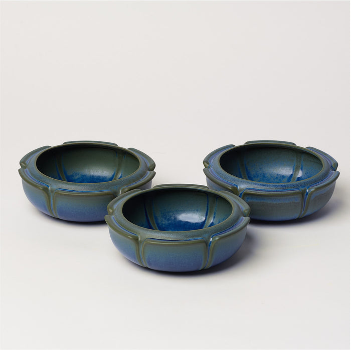 Large Flower Dish, Lapis