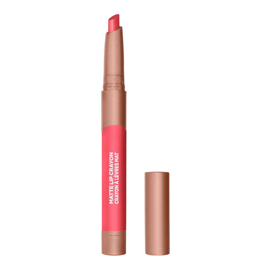 L'Oreal Matte Lip Crayon 503 HOT APRICOT – vibrant matte lip colour with Jojoba Oil, waterproof and ideal for on-the-go wear