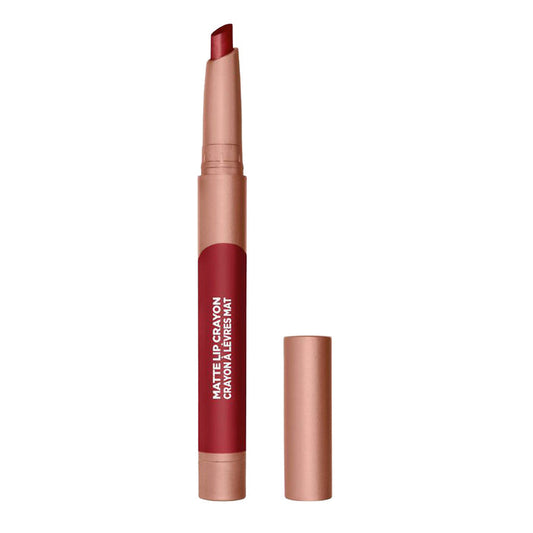 L'Oreal Matte Lip Crayon 508 BRULEE EVERYDAY – smooth matte finish enriched with Jojoba Oil, for comfortable all-day colour