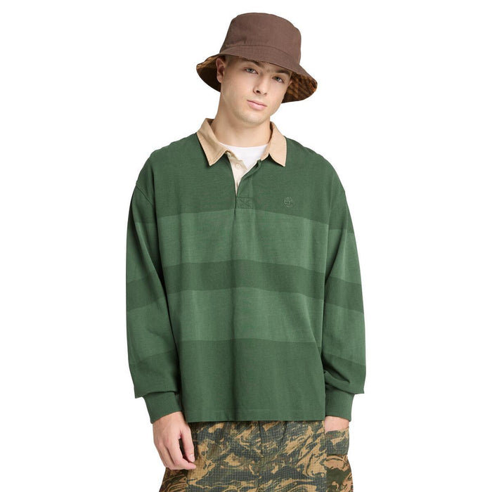 Ls Striped Rugby Polo