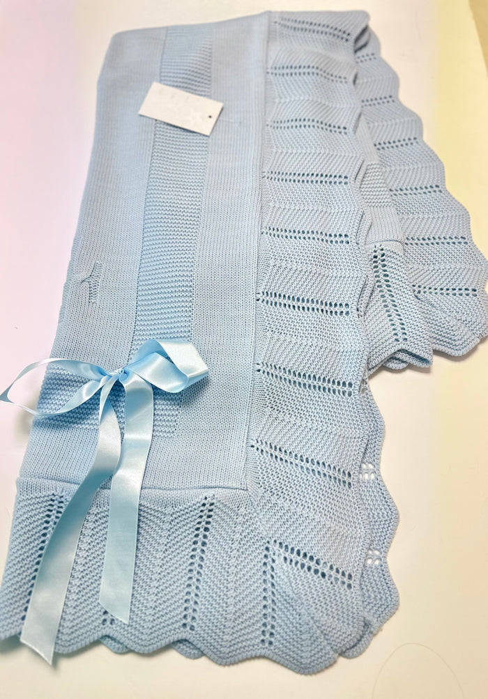Luxury Baby Shawl Blue 3753