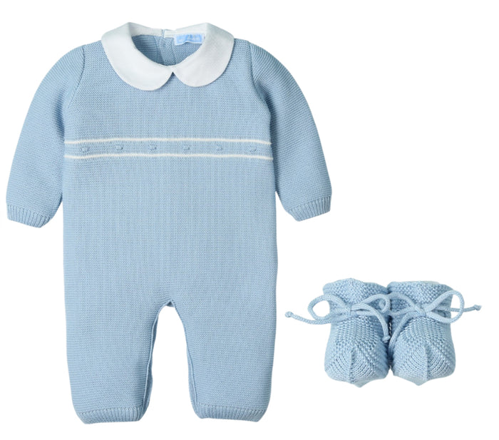 Mac Ilusion Blue Knit Set and Booties