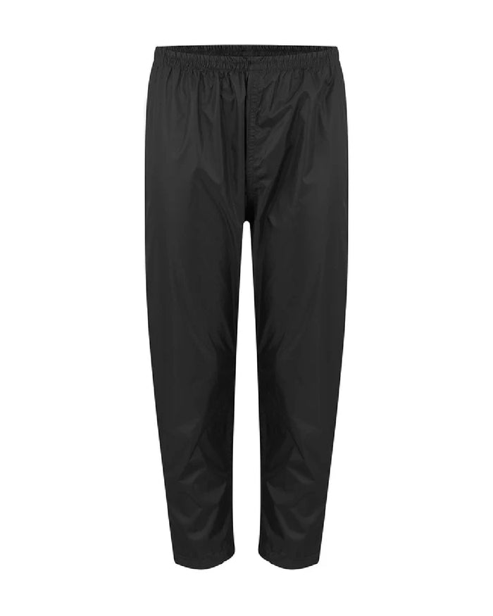Black coloured Mac In A Sac Origin 2 Childrens Overtrousers on white background #colour_black