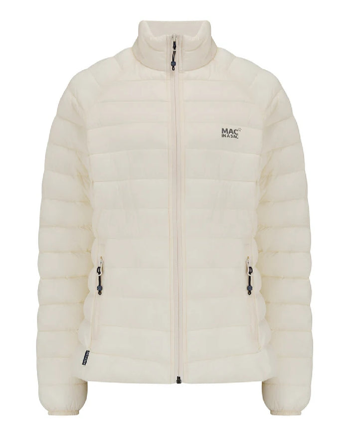 Ivory coloured Mac In A Sac Womens Synergy Jacket on white background #colour_ivory
