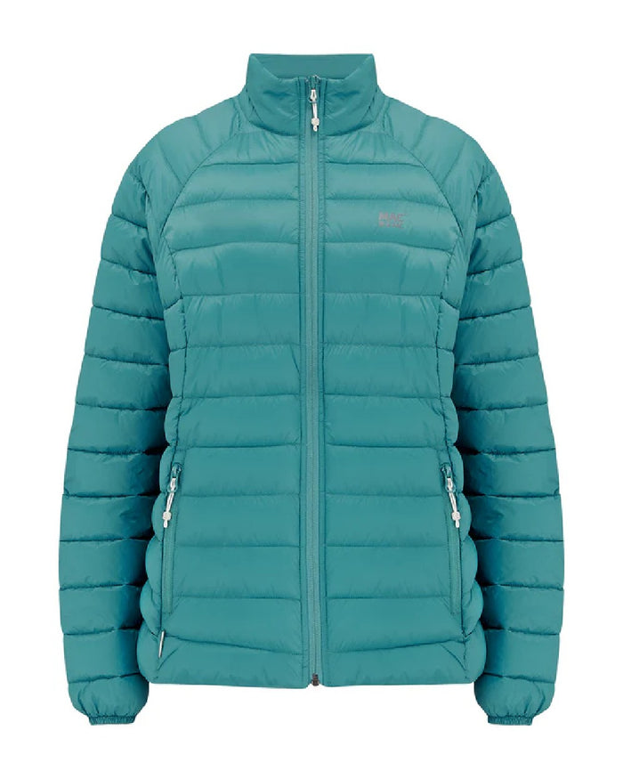 Soft Teal coloured Mac In A Sac Womens Synergy Jacket on white background #colour_soft-teal