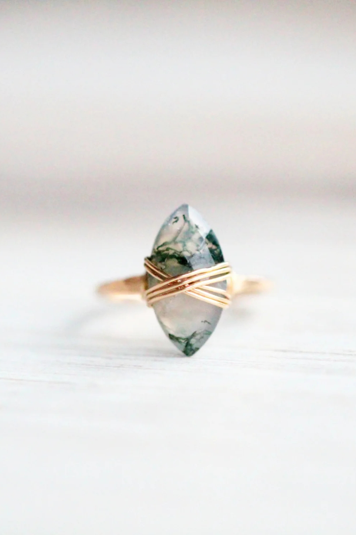 Saressa-Designs-Marquis-Caged-Ring-Moss-Agate