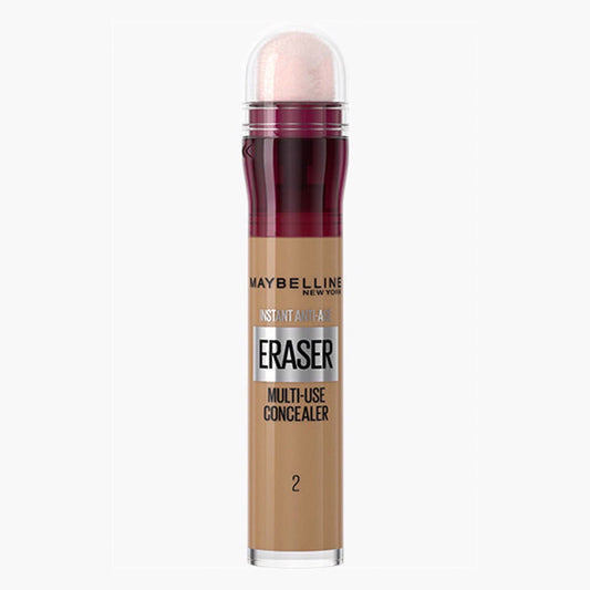 Maybelline Eraser Instant Anti-Aging Multi-Use Concealer with Sponge Nude 02, 6.8ml - Makkah Pharmacy