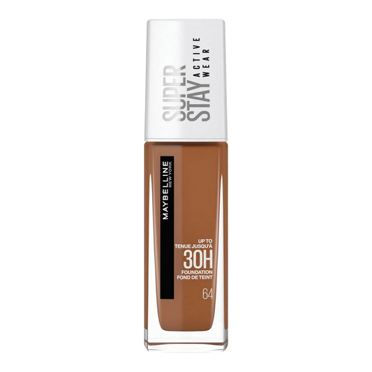Maybelline Super Stay 30H Foundation 64 CHESTNUT – full coverage, matte, oil-free and transfer-resistant makeup