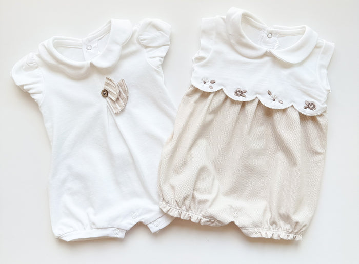 Mayoral 2 Pack of Rompers Camel / beige