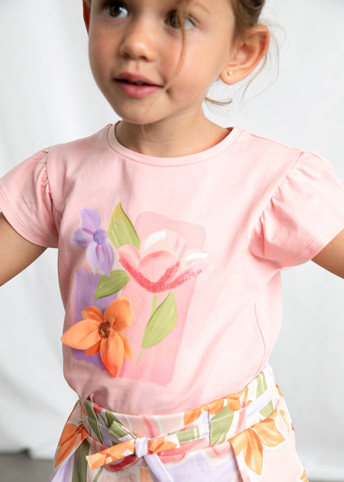 Mayoral Floral Shorts Set