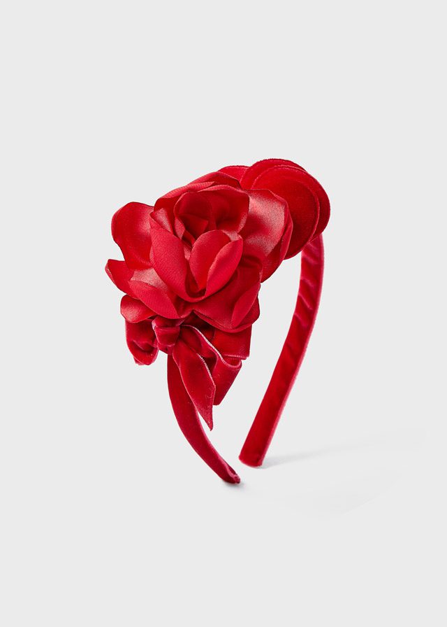 Mayoral Flowers Headband Red 10608