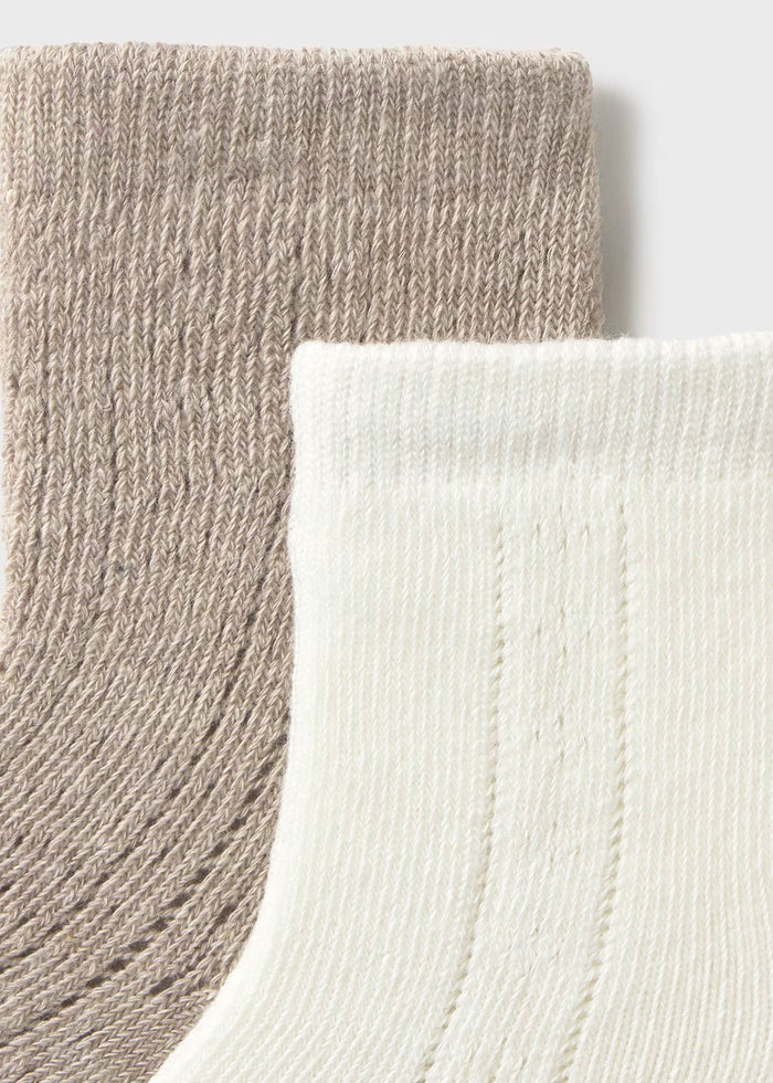 Mayoral knee open knit  Socks cream / camel