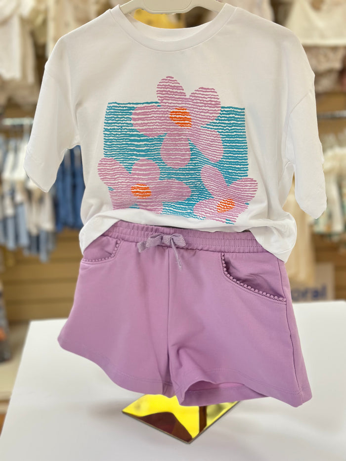 Mayoral Lilac Shorts Set