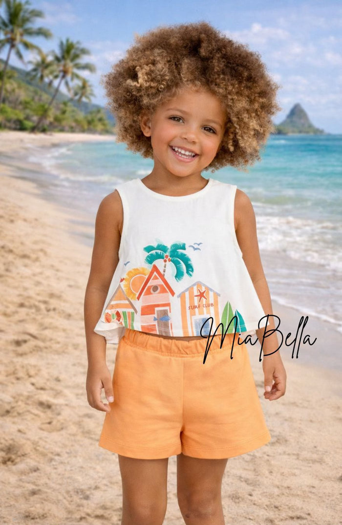 Mayoral Peach Shorts Set