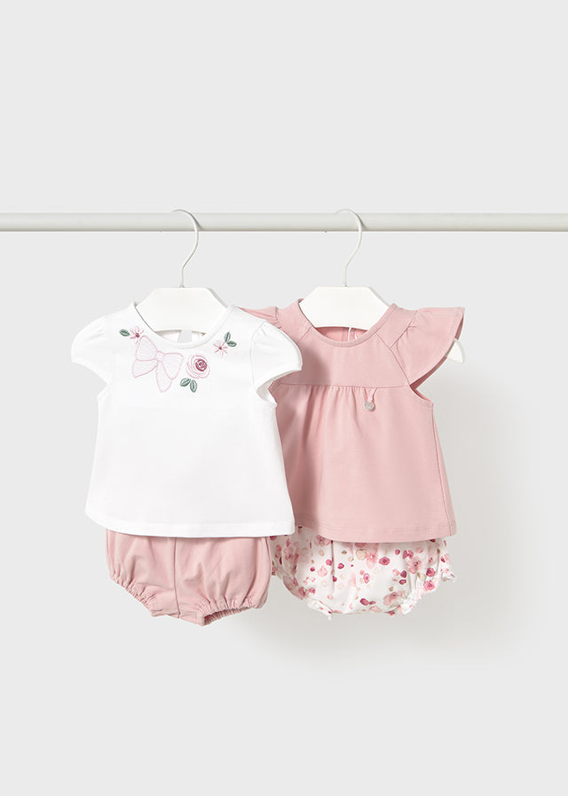 Mayoral Pink Floral Jam Pants Set