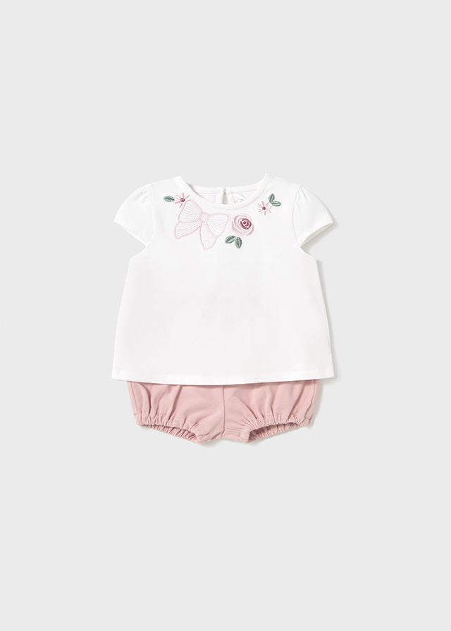 Mayoral Pink Floral Jam Pants Set