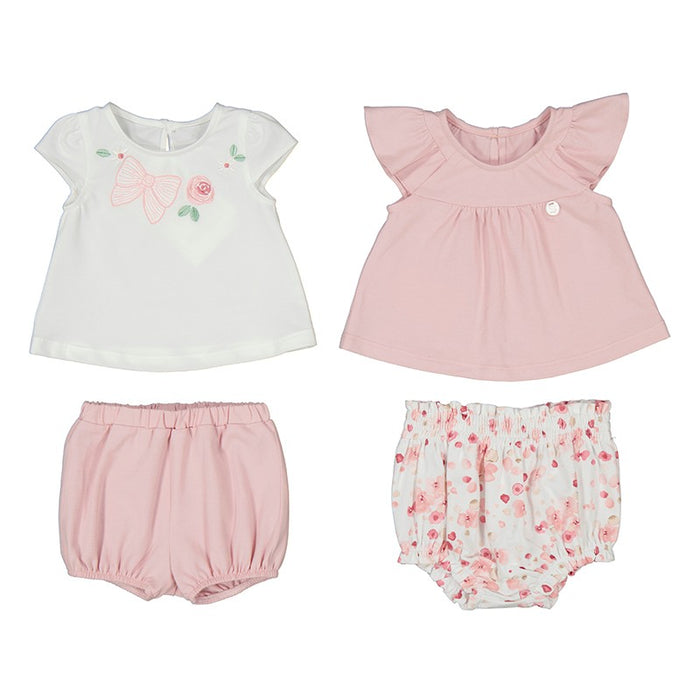 Mayoral Pink Floral Jam Pants Set