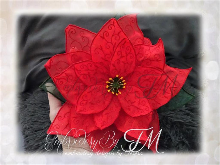 Mega poinsettia / organza or chiffon/ two sizes
