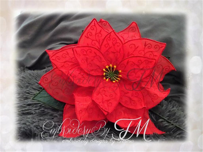 Mega poinsettia / organza or chiffon/ two sizes