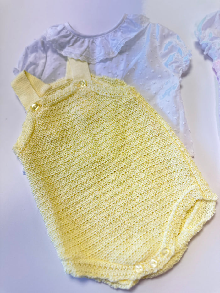 MIA BELLA 2 Piece Lemon Knit Romper