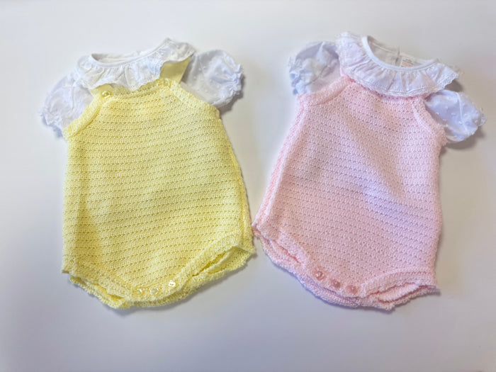 MIA BELLA 2 Piece Lemon Knit Romper