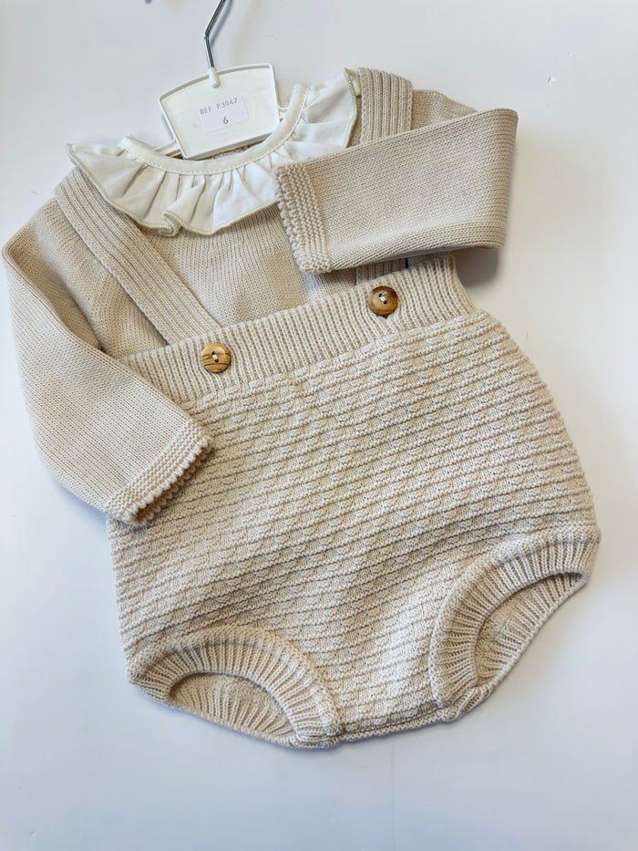 Mia Bella Beige 2 Piece Knitted Set