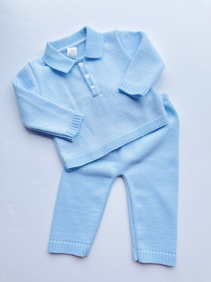 MIA BELLA Blue Knit 2 Piece Set