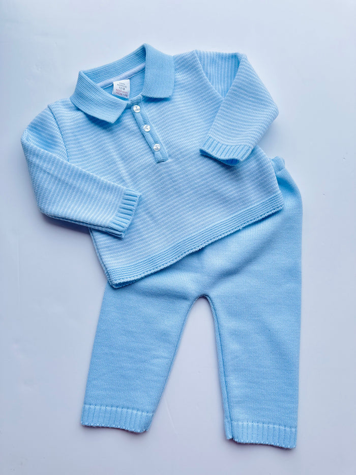 MIA BELLA Blue Knit 2 Piece Set