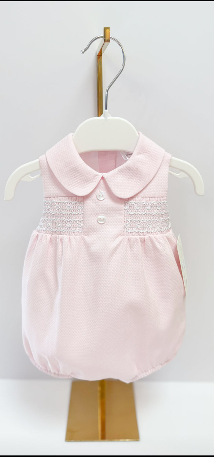 MIA BELLA Blue Smocked Style Romper