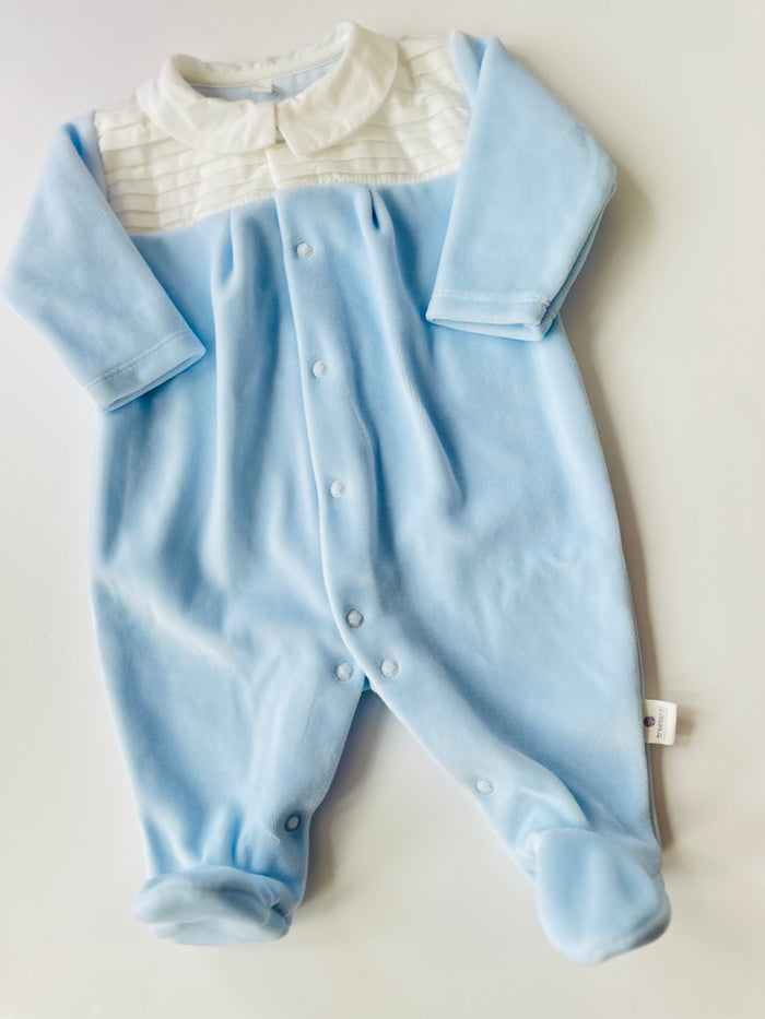 Mia Bella Blue Velour Romper 23105